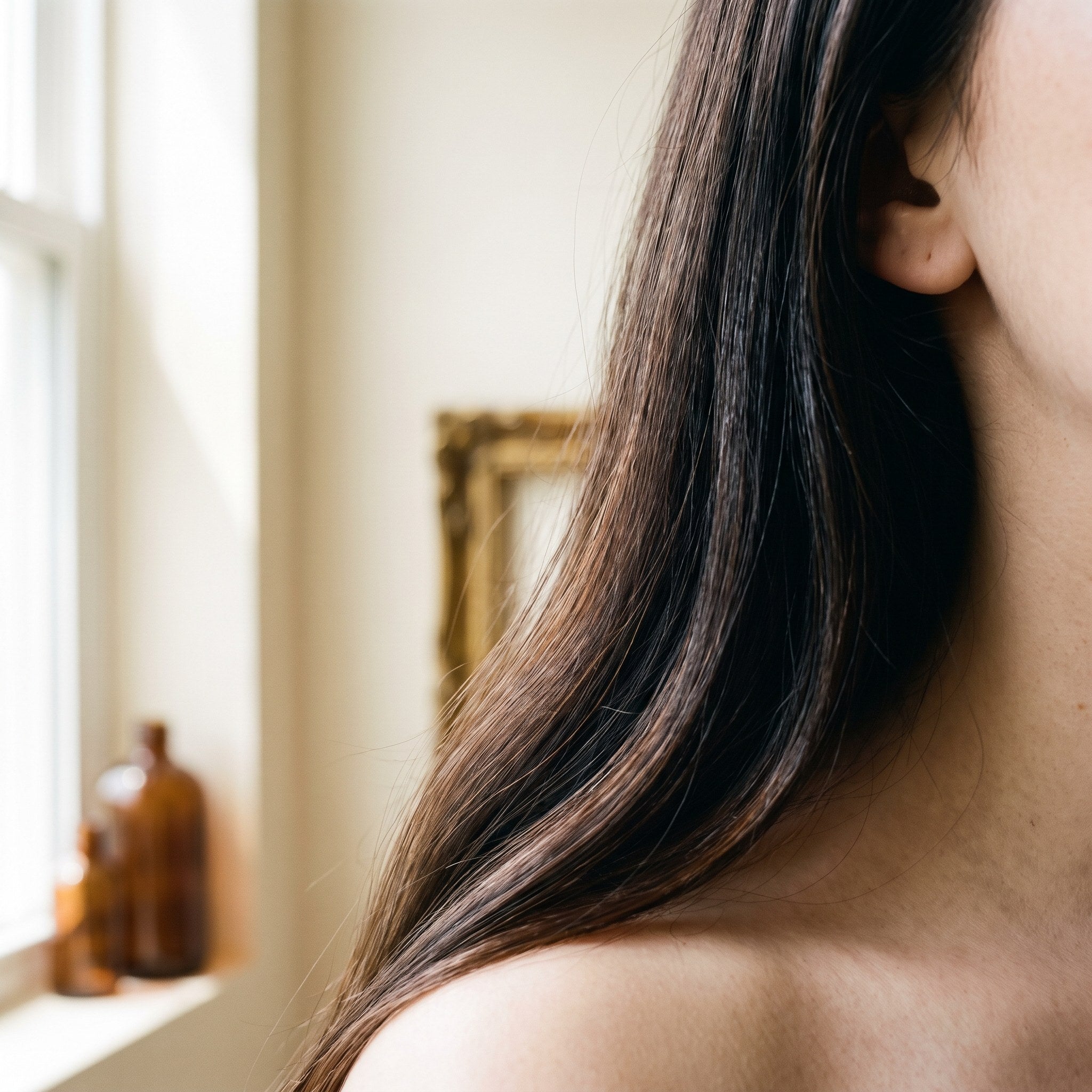 Healthy hair after using the toner