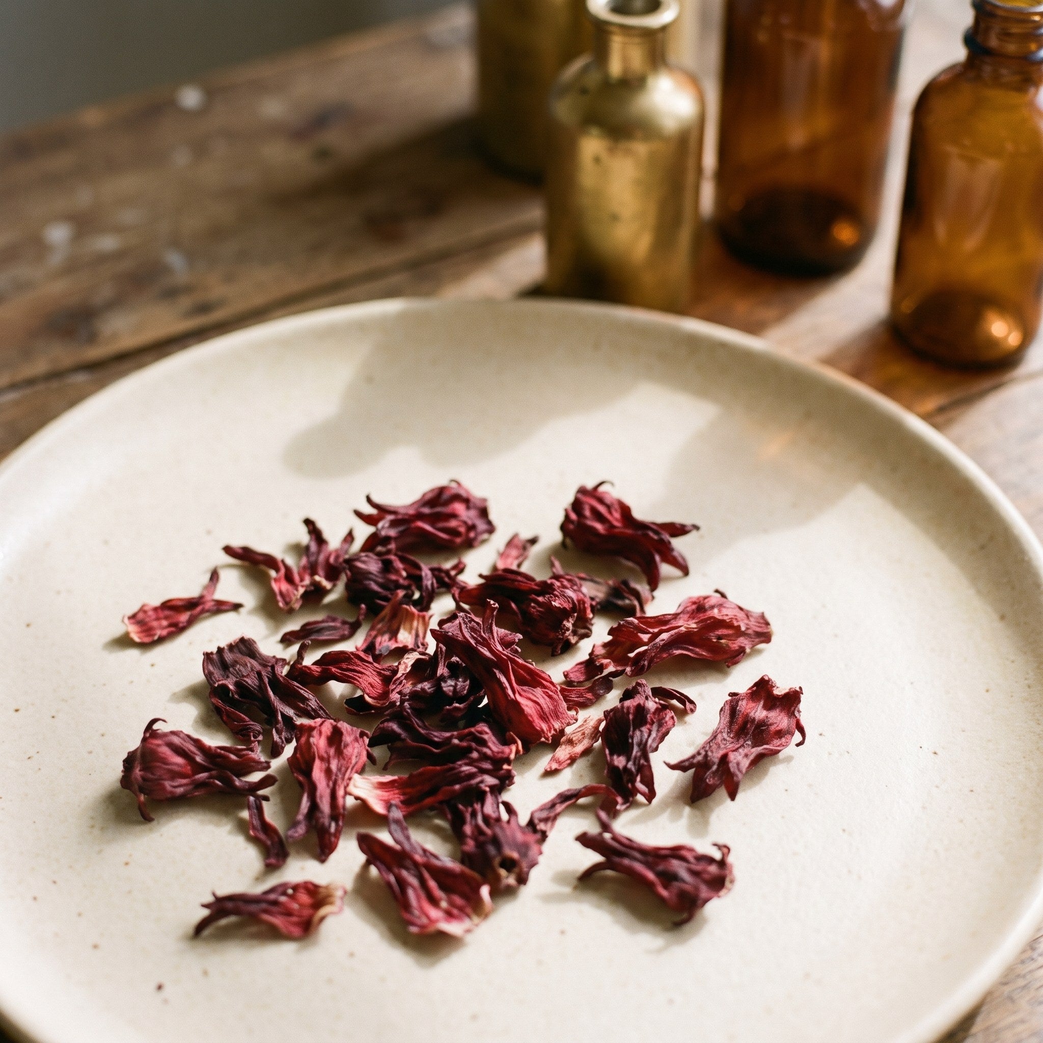 Dried hibiscus petals