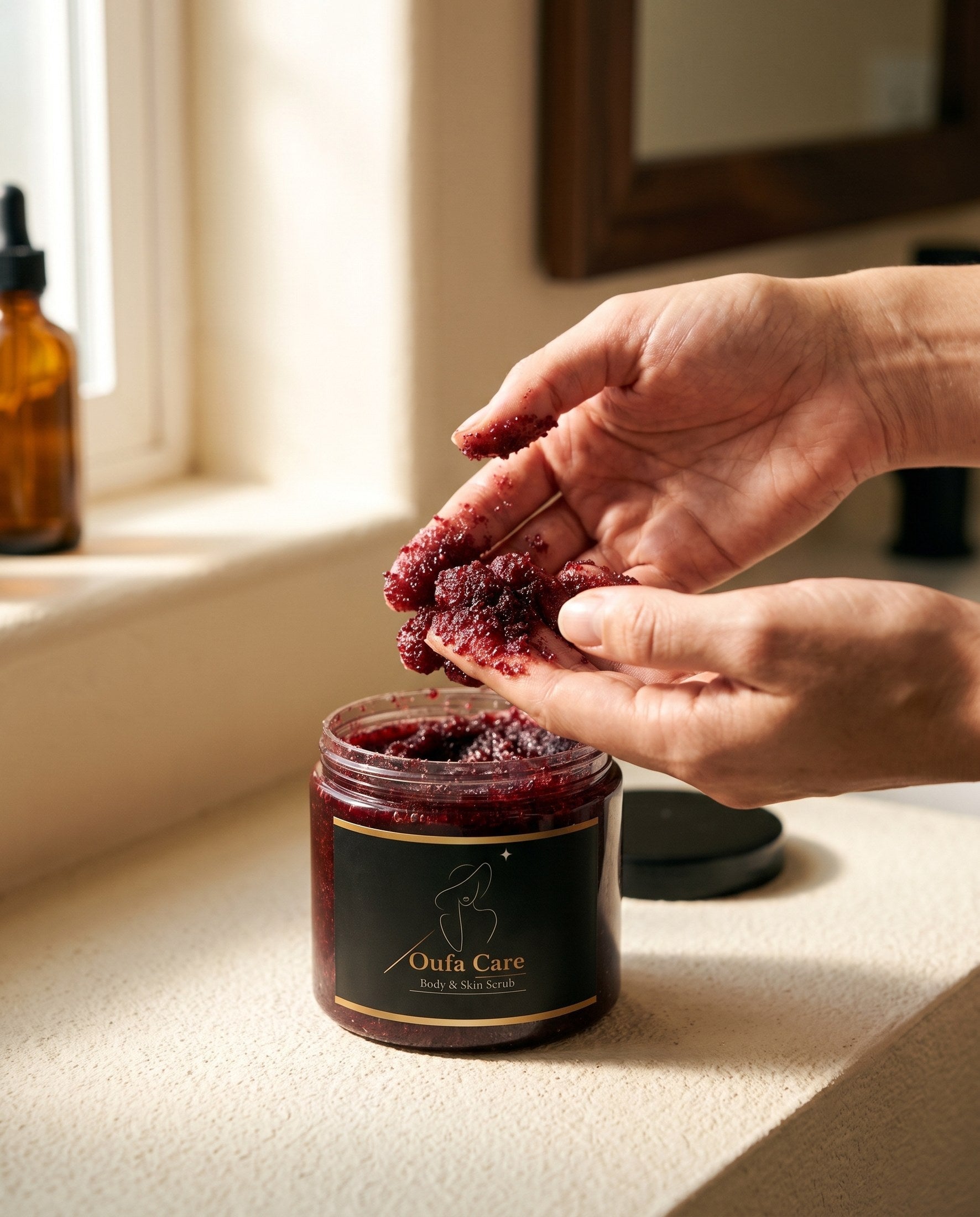 Scooping the body scrub